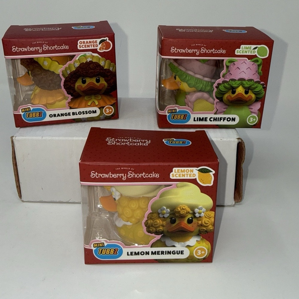 Mini Tubbz 3 Strawberry Shortcake Lemon, Lime and  Orange Ducks Scented